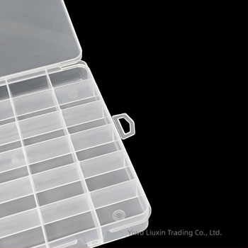 Cutie transparentă PP cu 42 compartimente, cu capac, pentru mărgele și piese mici