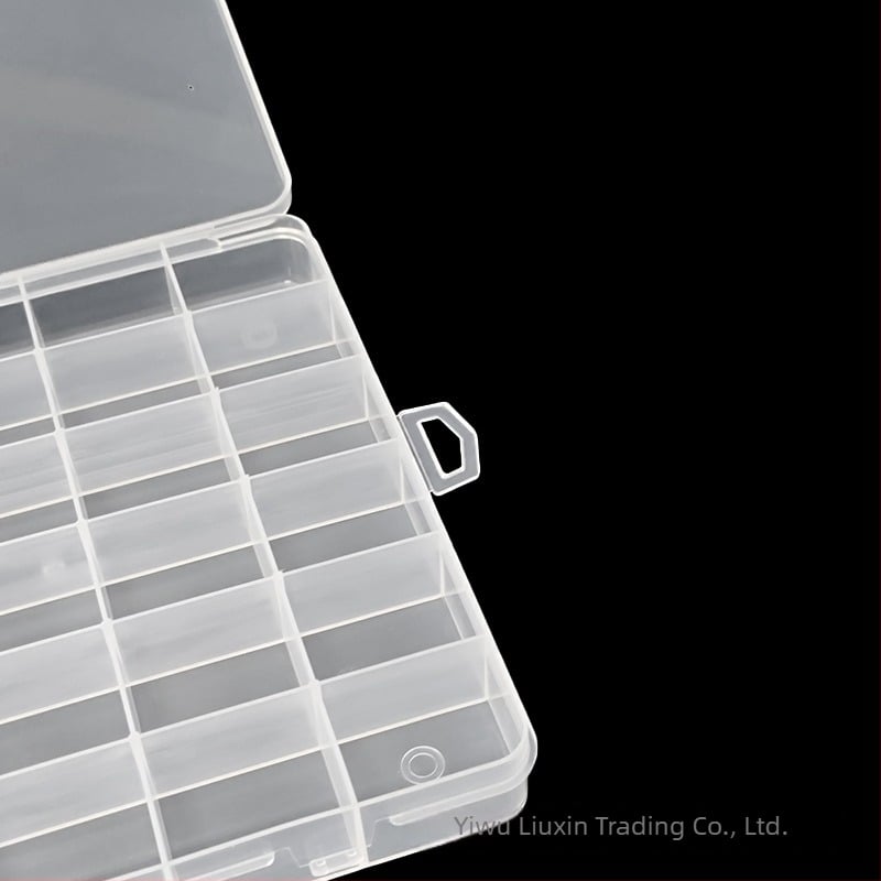 Cutie transparentă PP cu 42 compartimente, cu capac, pentru mărgele și piese mici