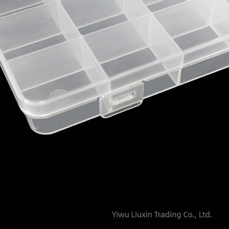 Cutie transparentă PP cu 42 compartimente, cu capac, pentru mărgele și piese mici