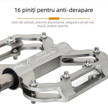 Pedal TiTo din titan pentru biciclete de drum și munte – model OLD, aliaj de aluminiu și titan
