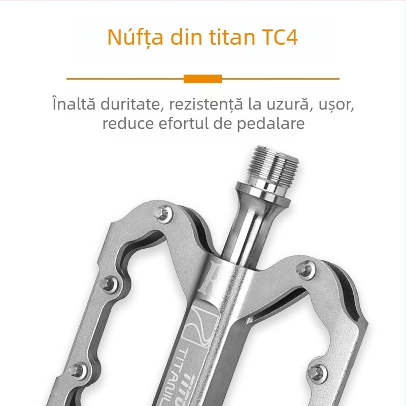 Pedal TiTo din titan pentru biciclete de drum și munte – model OLD, aliaj de aluminiu și titan