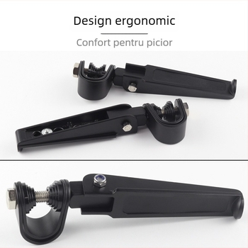 Pedală frontală pentru motocicletă Harley, pliabilă din aluminiu, suport pentru picior cu protecție