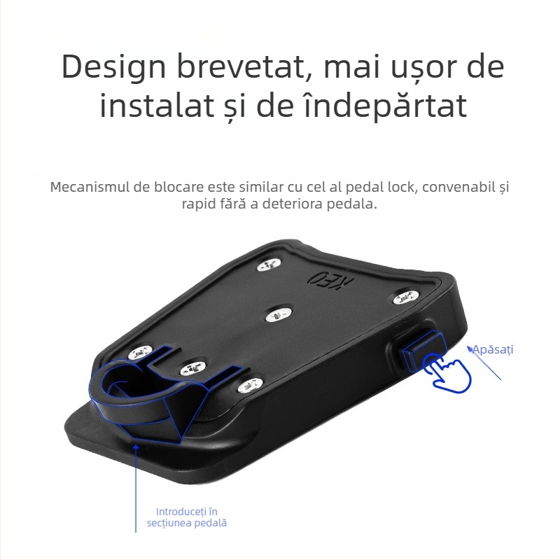 Convertor pedale pentru bicicletă de șosea SPD/LOOK către pedala plată – reglabil, model ppz03, material PA6+GF30%