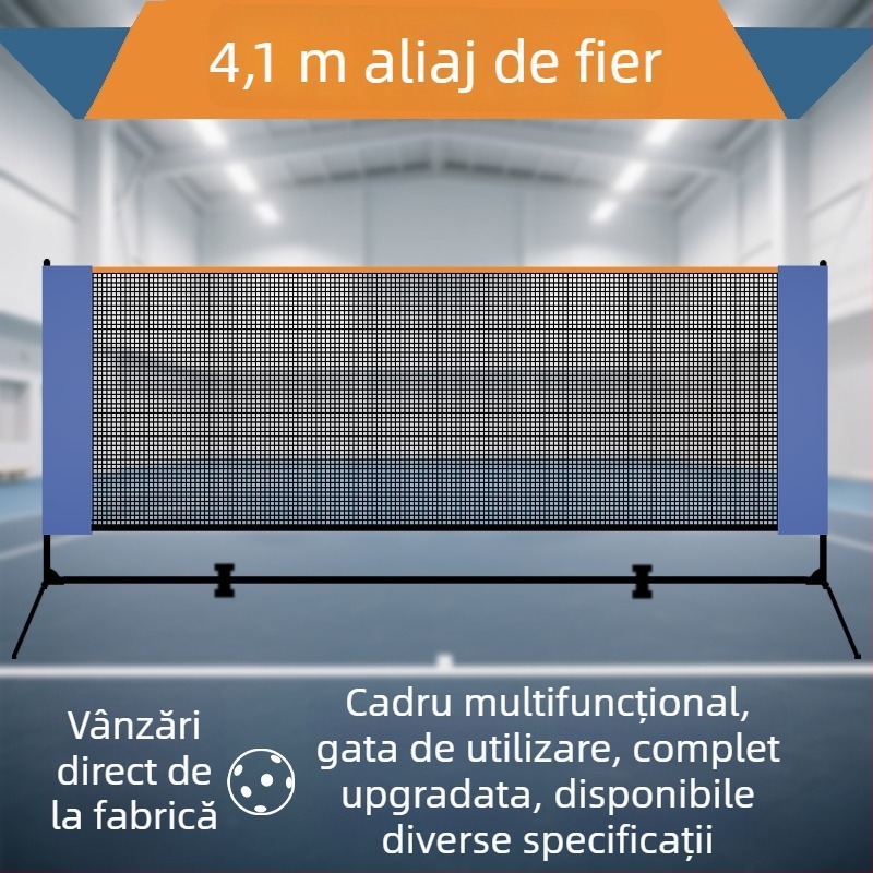 Plasă de pickleball cu suport portabil, pentru utilizare în interior și în exterior