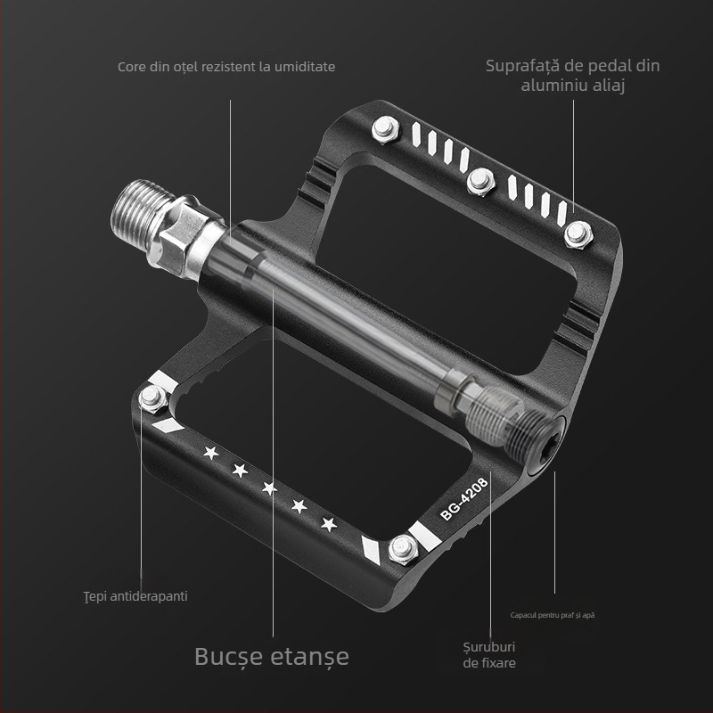 Pedale metalice pentru biciclete MTB și de drum, model 4208