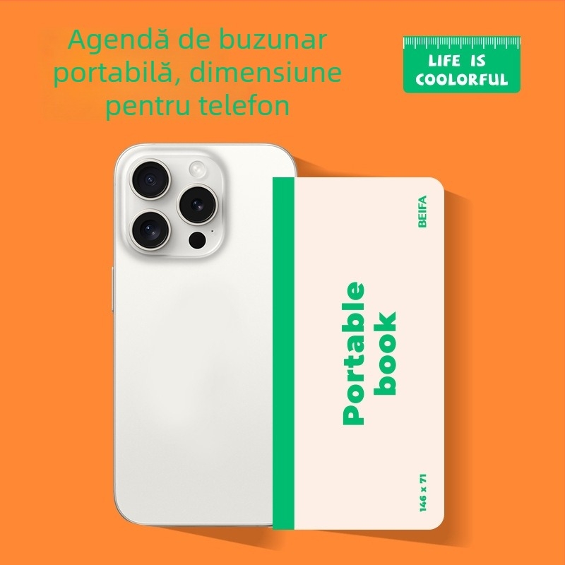 Caiet Shifa – planner de birou și studiu, legare cu foi detașabile, 50–100 pagini, personalizabil