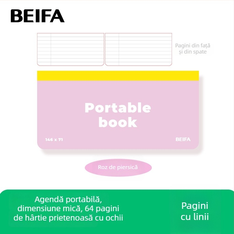 Caiet Shifa – planner de birou și studiu, legare cu foi detașabile, 50–100 pagini, personalizabil