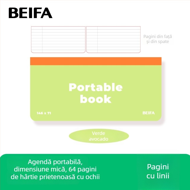 Caiet Shifa – planner de birou și studiu, legare cu foi detașabile, 50–100 pagini, personalizabil