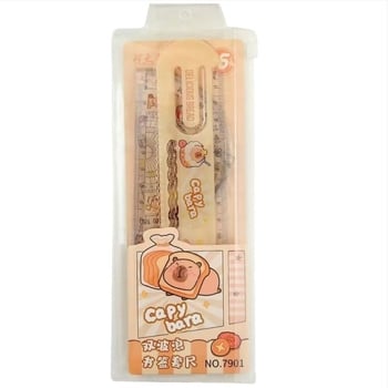 Set de patru rigle‑semne pentru cărți din plastic – temă capybara, multifuncțional, model 7901, greutate netă aproximativă 50,6 g