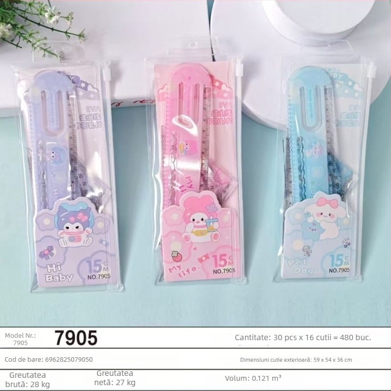 Set de patru rigle‑semne pentru cărți din plastic – temă capybara, multifuncțional, model 7901, greutate netă aproximativă 50,6 g