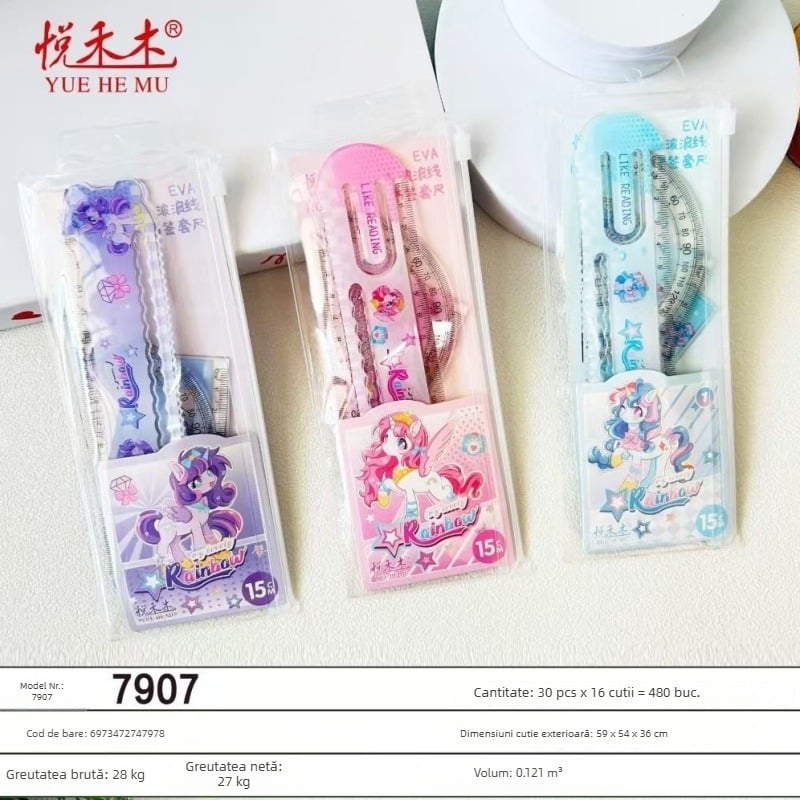 Set de patru rigle‑semne pentru cărți din plastic – temă capybara, multifuncțional, model 7901, greutate netă aproximativă 50,6 g