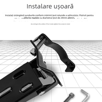 Pedale pliabile pentru motociclete și biciclete, montaj universal prin clemă pe țeavă, stil retro, din aliaj de aluminiu