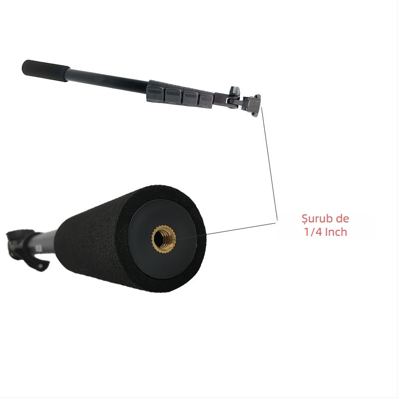 Bețișor selfie telescopic din aliaj de aluminiu pentru vlogging și ciclism în aer liber; 5 secțiuni; încărcare maximă 2–5 kg; compatibil cu dispozitive DJI/Feiyu