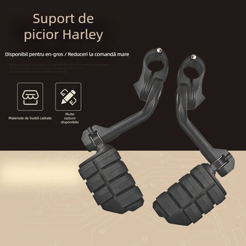 Harley pedala frontală pentru motocicletă – aliaj de aluminiu, braț de montaj lung, finisaj vopsit la cuptor