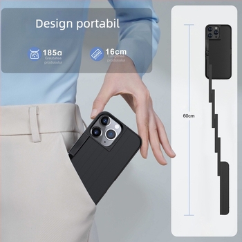 Carcasă pentru telefon 3 în 1 din aliaj de aluminiu cu selfie stick Bluetooth – compatibilitate universală, telecomandă inclusă, posibilitate de personalizare