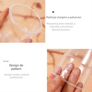 Cupe de unică folosință din PP, groase, transparente, 230 ml, compatibile cu microundele, 40 buc. pe pungă, 20 pungi pe carton