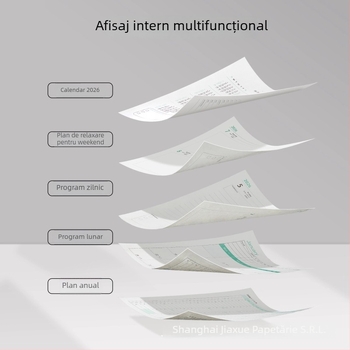 Notebook 2026: planificator zilnic pentru gestionarea timpului, legare pe linie, copertă PU, hârtie din pulpă de lemn brut, 80 g, 300–400 pagini.