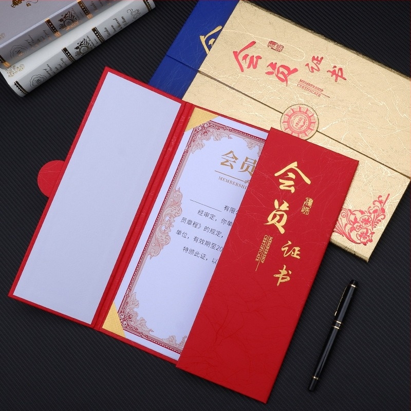 Copertă din hârtie pentru certificat de premiu New enterprise treasure pentru elevi, profesori, funcționari și personal corporativ