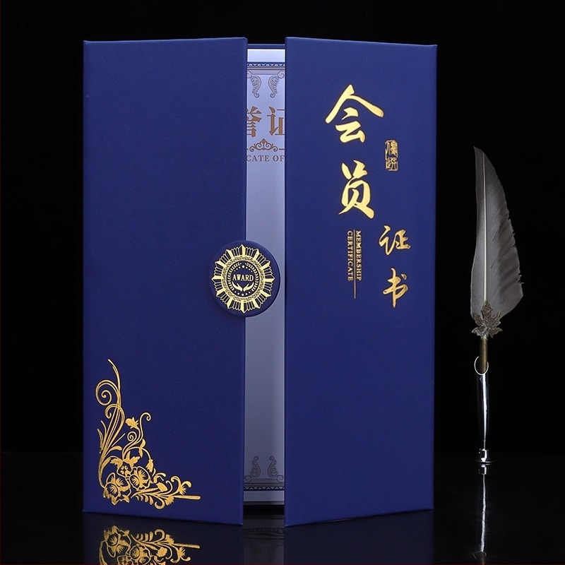 Copertă din hârtie pentru certificat de premiu New enterprise treasure pentru elevi, profesori, funcționari și personal corporativ
