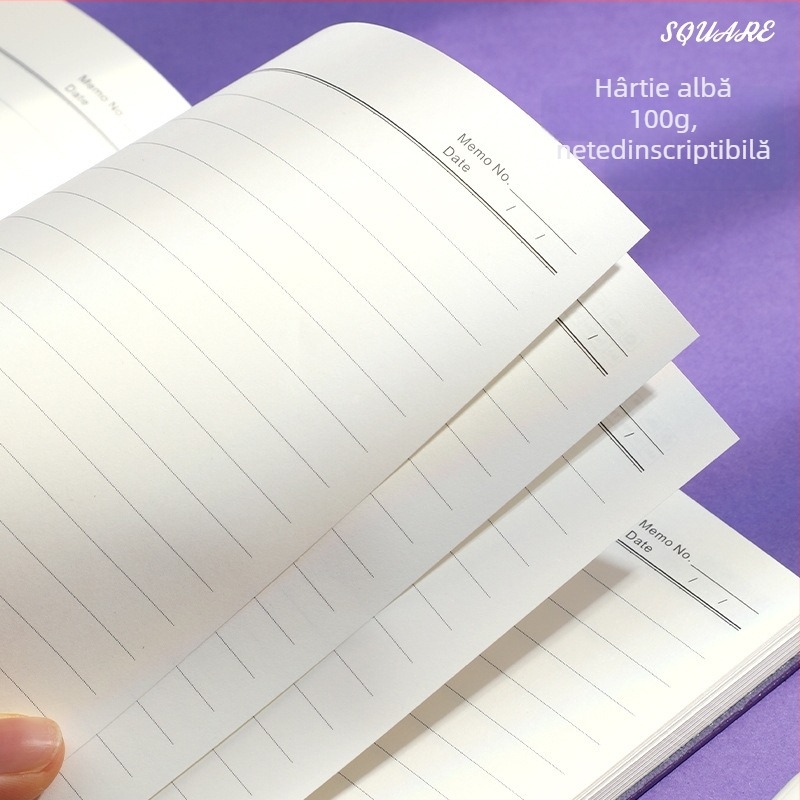 Caiet cu husă PU, cusută cu ață, hârtie albă 100 g/m², modelul 12004