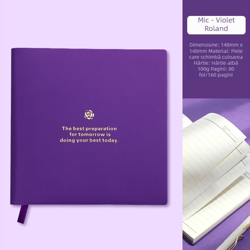 Caiet cu husă PU, cusută cu ață, hârtie albă 100 g/m², modelul 12004