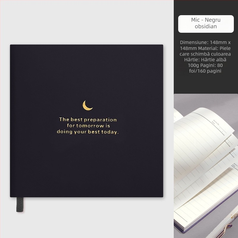 Caiet cu husă PU, cusută cu ață, hârtie albă 100 g/m², modelul 12004