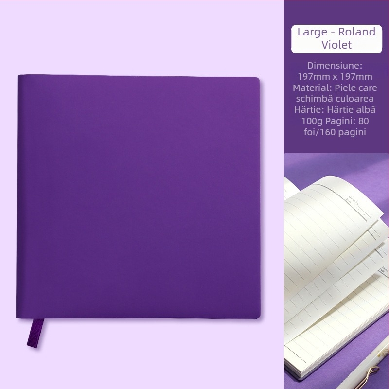 Caiet cu husă PU, cusută cu ață, hârtie albă 100 g/m², modelul 12004