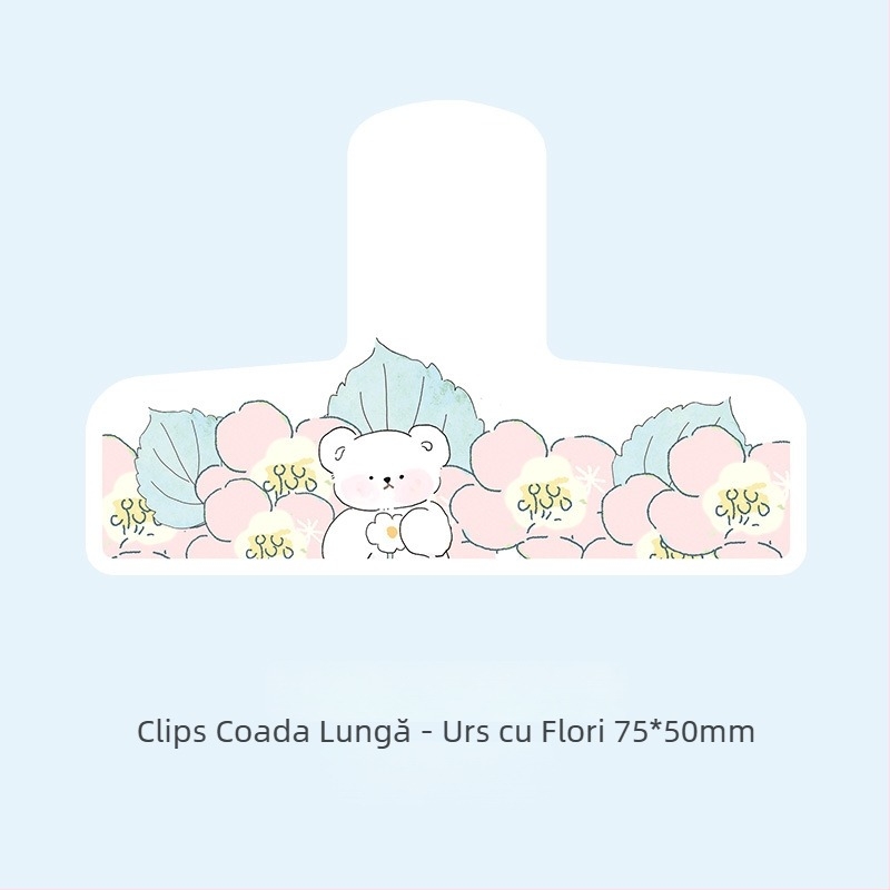 Marubeni Home Clip acrilic pentru planner – desen animat drăguț, design orizontal, clip pentru jurnal