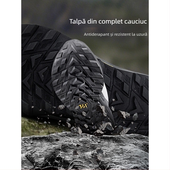 Pantofi de drumeție pentru bărbați 361° Yushan 3.0 – partea superioară textilă, talpă exterioară din cauciuc, talpă din cauciuc, rezistenți la abraziune