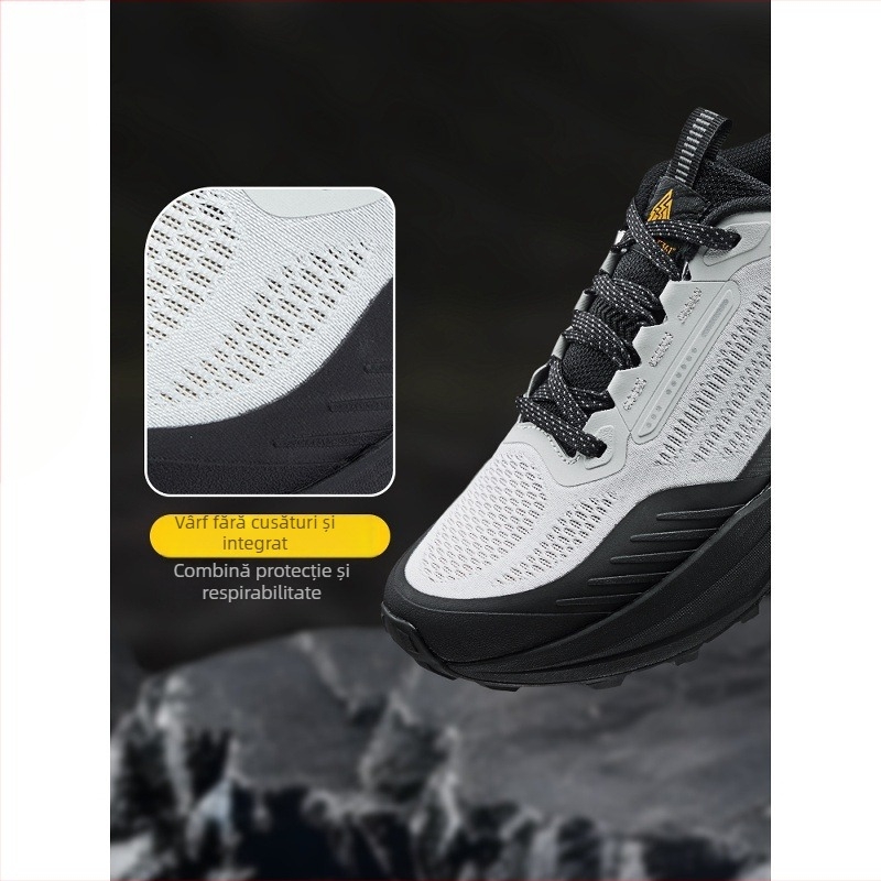 Pantofi de drumeție pentru bărbați 361° Yushan 3.0 – partea superioară textilă, talpă exterioară din cauciuc, talpă din cauciuc, rezistenți la abraziune