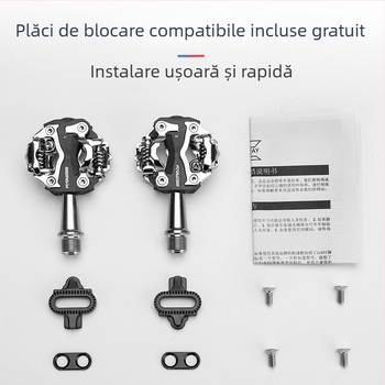 RockBros ZP-108S pedale cu închidere automată pentru biciclete de munte și șosea, corp din oțel molibdenic