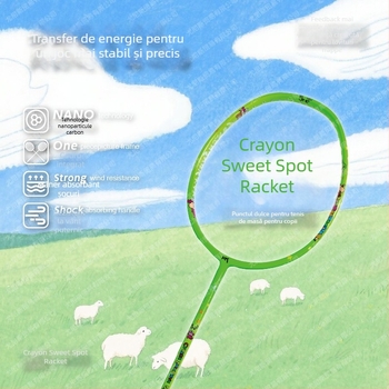 Rachetă de badminton – cadru din fibră de carbon, ultraușoară 75–79 g, mâner G5, rigiditate moderată, șnururi din nailon