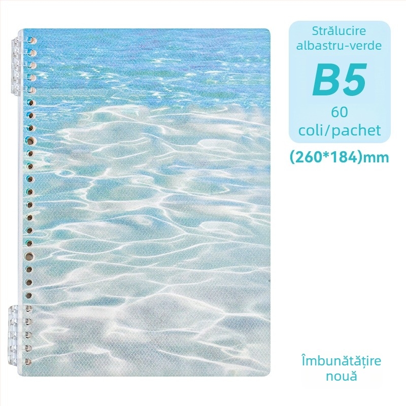 Caiet cu copertă în model dragon, legare binder, hârtie pulp de iarbă, 75 g/m², 50–100 pagini