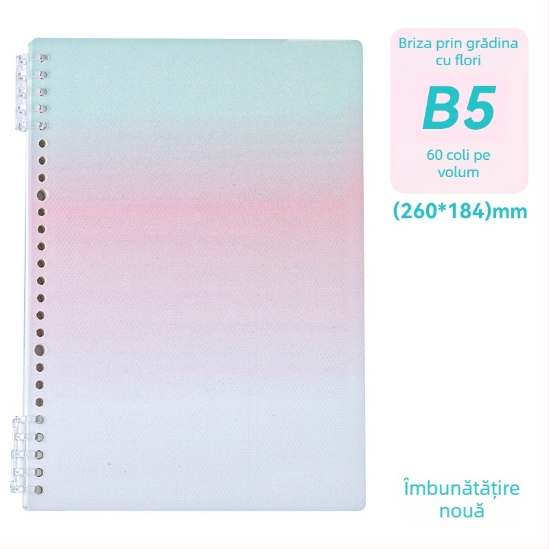 Caiet cu copertă în model dragon, legare binder, hârtie pulp de iarbă, 75 g/m², 50–100 pagini