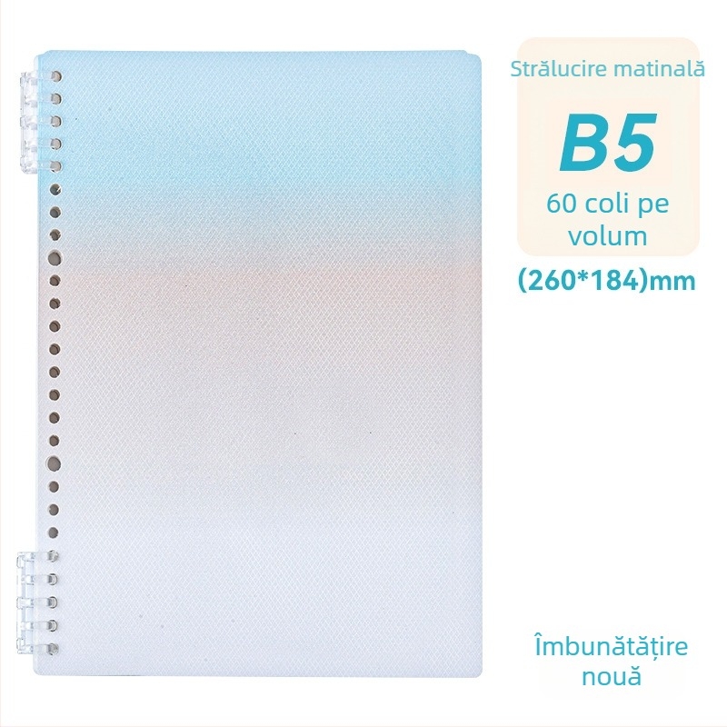 Caiet cu copertă în model dragon, legare binder, hârtie pulp de iarbă, 75 g/m², 50–100 pagini