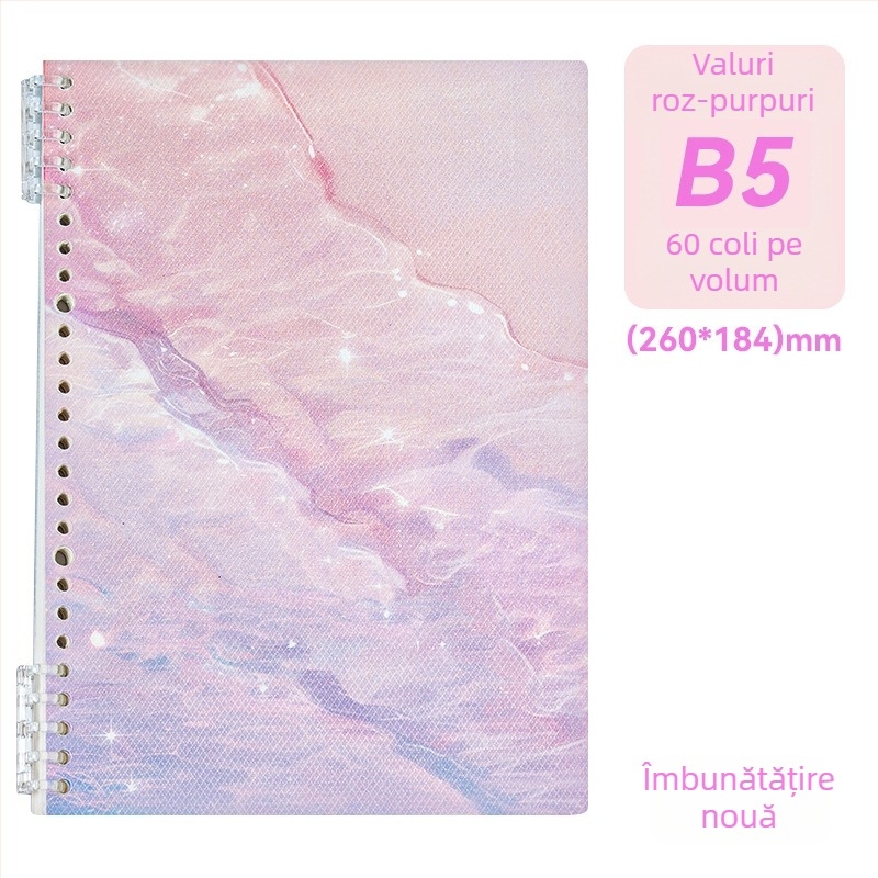 Caiet cu copertă în model dragon, legare binder, hârtie pulp de iarbă, 75 g/m², 50–100 pagini