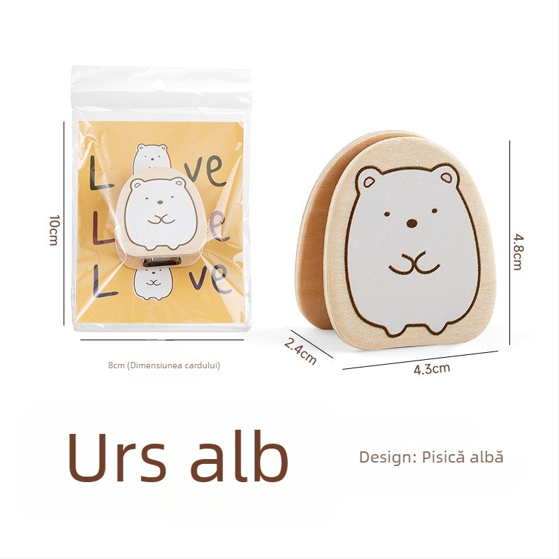 Suport pentru jurnal – lemn, stil japonez, clips pentru notițe și fotografii, suport pentru carduri (Material: Lemn; Stil: Japonez; Utilizare: Notițe/Fotografii/Carduri)