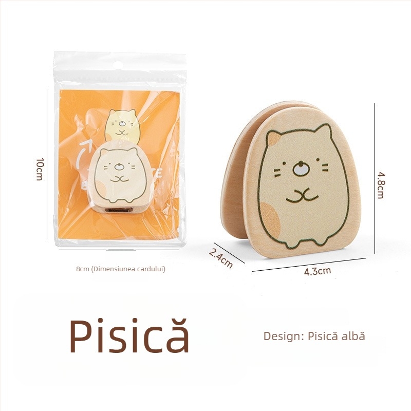 Suport pentru jurnal – lemn, stil japonez, clips pentru notițe și fotografii, suport pentru carduri (Material: Lemn; Stil: Japonez; Utilizare: Notițe/Fotografii/Carduri)