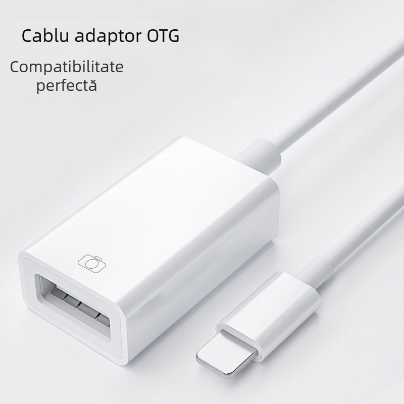 OTG adaptor pentru Apple iPhone – Lightning la USB 3.0, cablu adaptor USB pentru USB flash drive, model OTG133