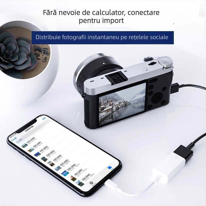 OTG adaptor pentru Apple iPhone – Lightning la USB 3.0, cablu adaptor USB pentru USB flash drive, model OTG133