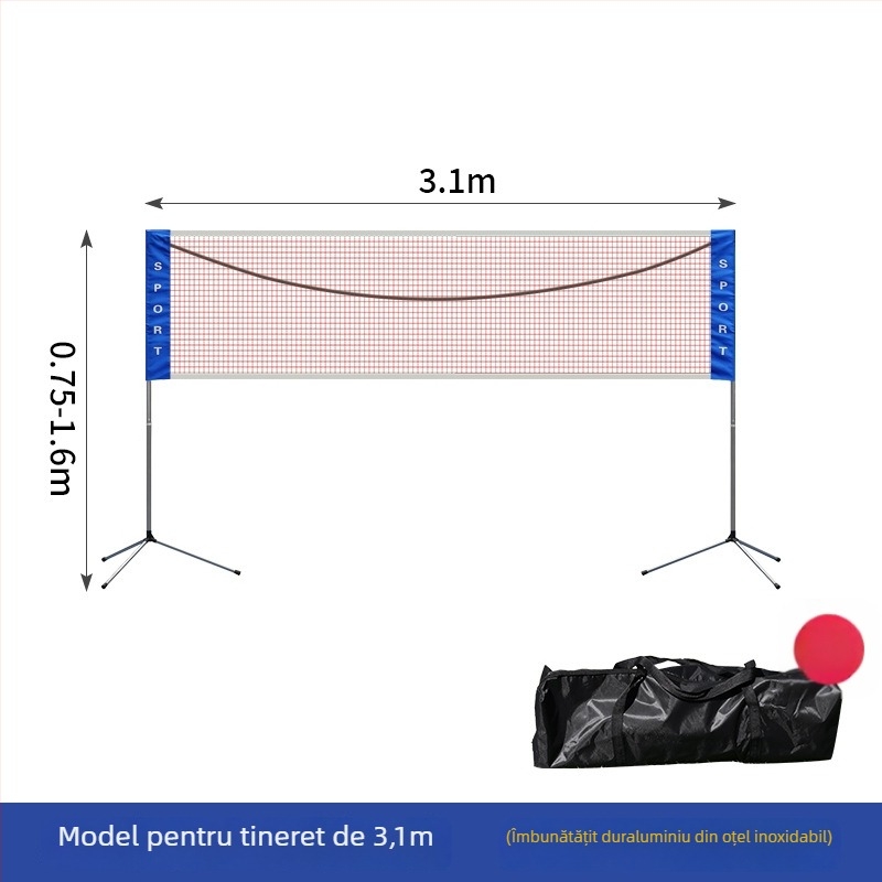 Cadru portabil pentru plasă de badminton — detașabil, pentru interior, personalizare disponibilă, brand Nili