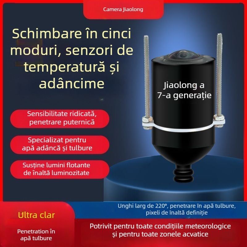 Cameră subacvatică de detectare a peștilor cu imagine HD, brand Anchor Fish Finder, DC 10–18V, adâncime 0,6–73 m