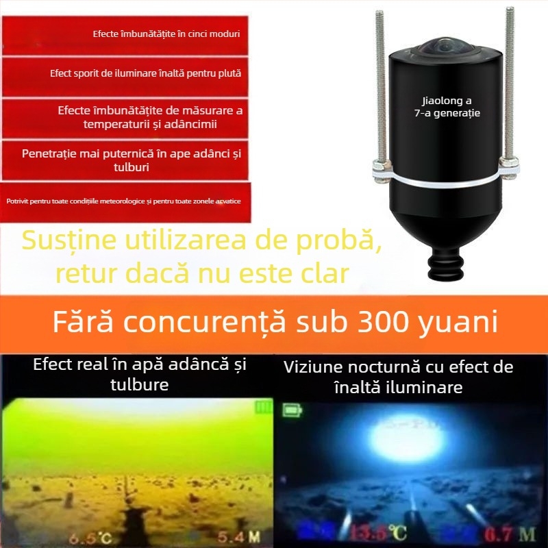 Cameră subacvatică de detectare a peștilor cu imagine HD, brand Anchor Fish Finder, DC 10–18V, adâncime 0,6–73 m