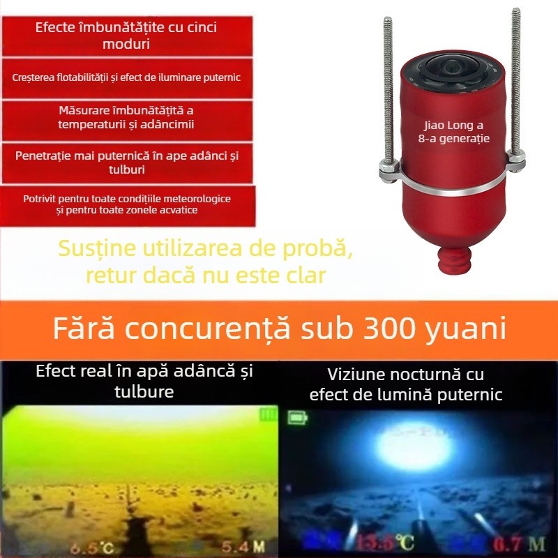 Cameră subacvatică de detectare a peștilor cu imagine HD, brand Anchor Fish Finder, DC 10–18V, adâncime 0,6–73 m
