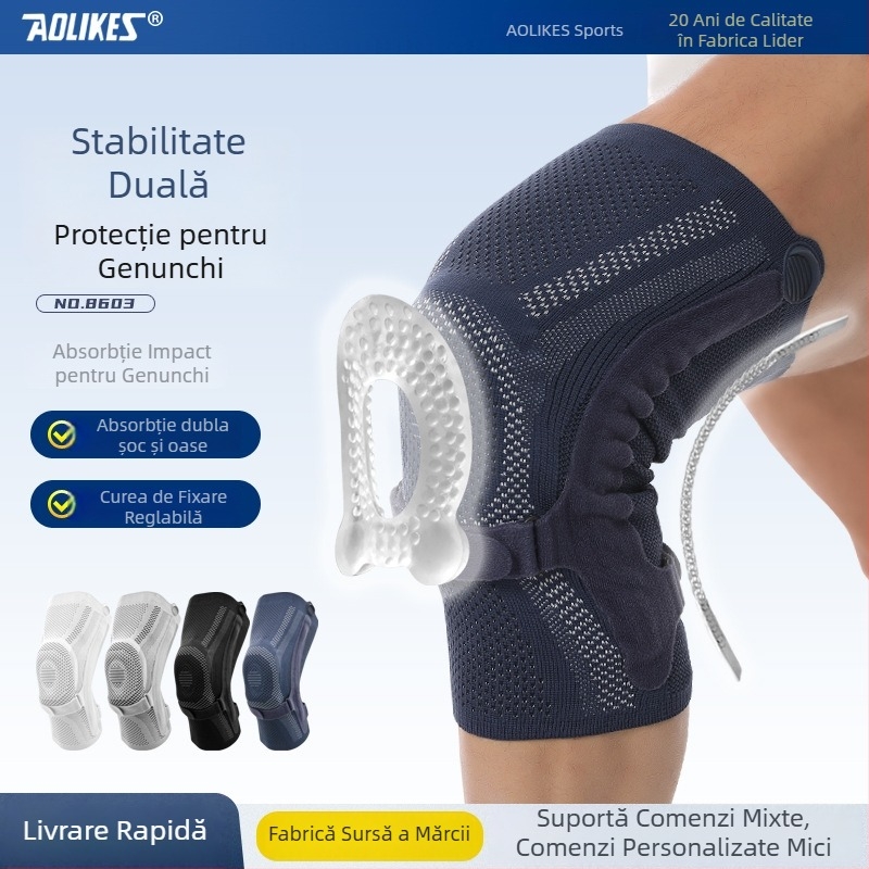 Aolikes Protecții pentru Genunchi - Protecție din nylon pentru genunchi, 200 g, pentru alergare, ciclism, baschet și volei