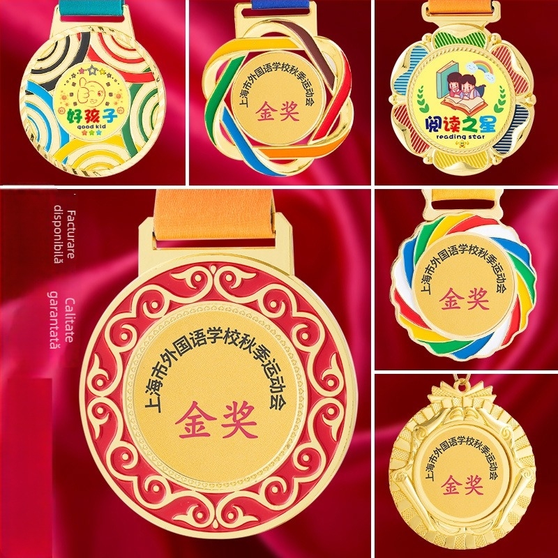 Medalii pentru evenimente sportive, personalizabile, aliaj de zinc, logo imprimat, greutate 30–70 g