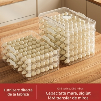 Cutie de depozitare pentru frigider – găluște și wontonuri – PET, Han zhibin, antiaderent, congelare rapidă