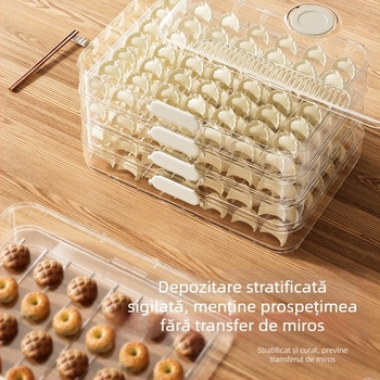 Cutie de depozitare pentru frigider – găluște și wontonuri – PET, Han zhibin, antiaderent, congelare rapidă