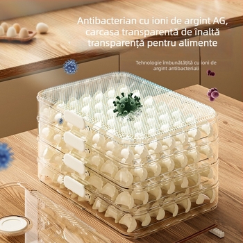 Cutie de depozitare pentru frigider – găluște și wontonuri – PET, Han zhibin, antiaderent, congelare rapidă