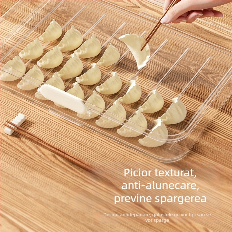 Cutie de depozitare pentru frigider – găluște și wontonuri – PET, Han zhibin, antiaderent, congelare rapidă